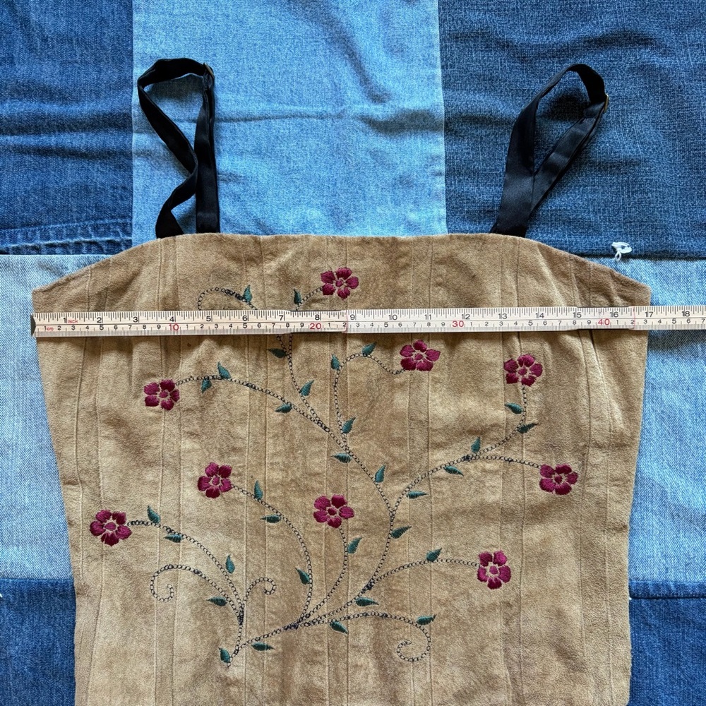 wrangler suede embroidered floral corset tank top - Picture 11 of 11